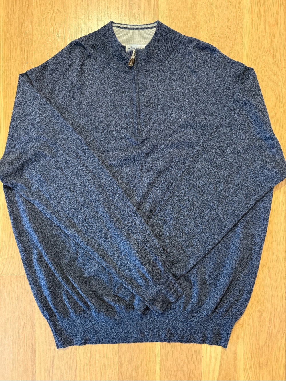 Peter Millar Navy Half-Zip Wool Sweater
